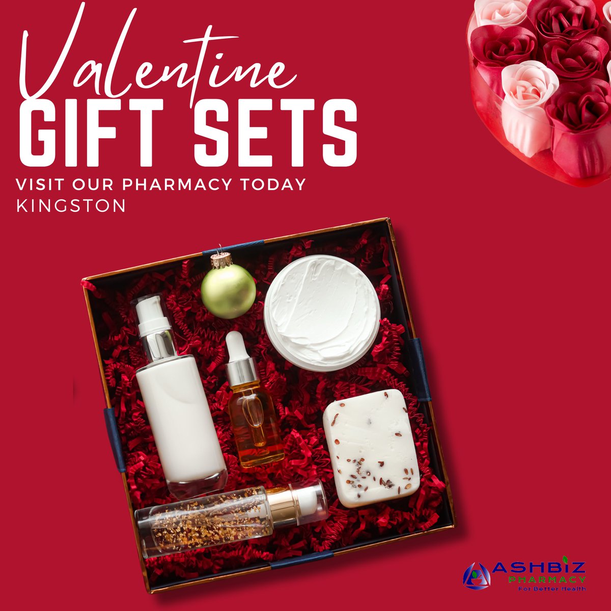 From romantic gestures to wellness treats, find the perfect gift to make this Valentine's Day unforgettable.

#ValentinesDay #GiftIdeasJamaica #AshBizPharmacy #giftsforhim #giftsforher #valentinesgifts