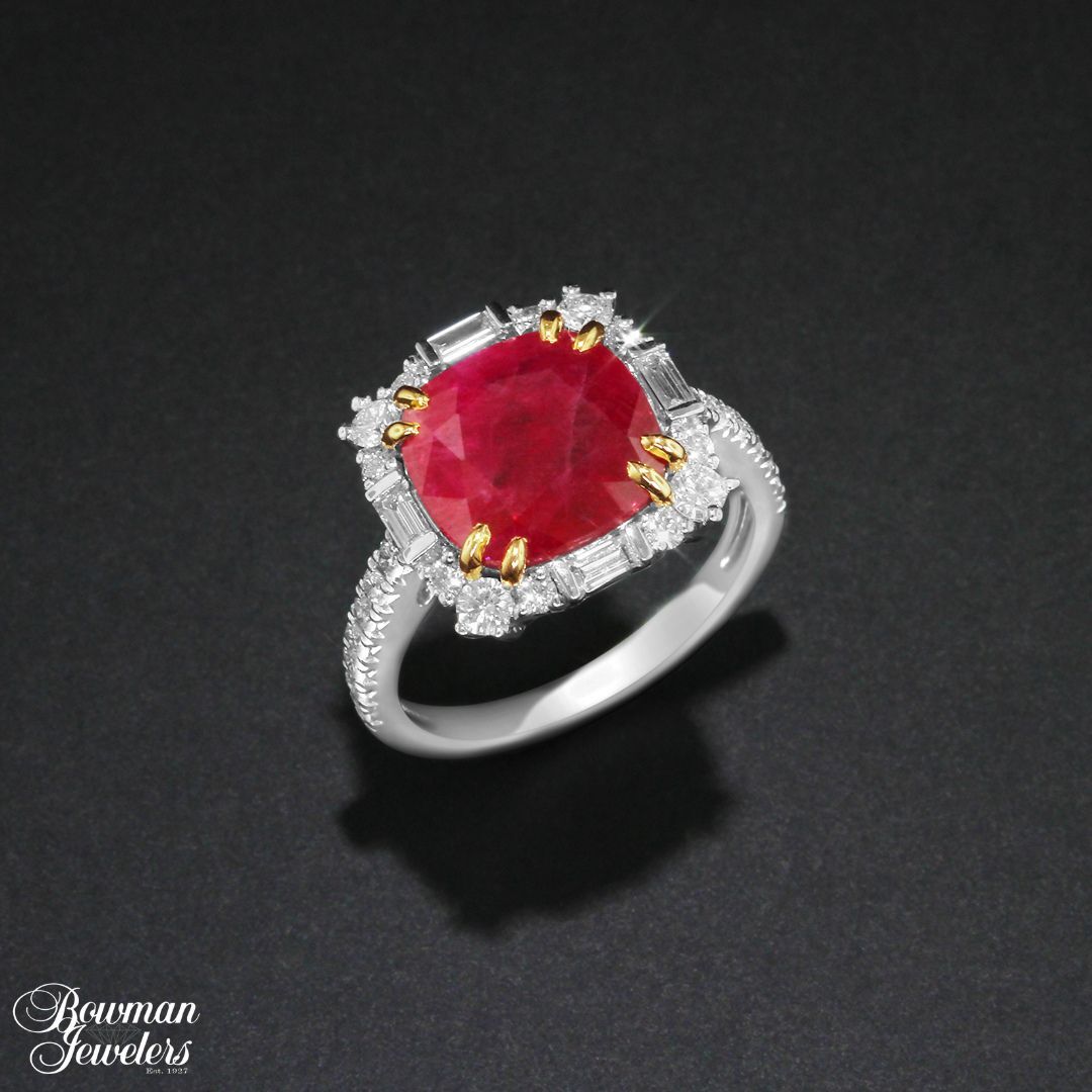 Take center stage and indulge in the elegance of an enchanting ruby.

#shop #valentinesday #gifts #romance #jewelry #love #diamonds #gold #emeraldcut #ruby #diamondring #diamond #ring #rubyring #baguettecut #bowmanjewelers #johnsoncity #tennessee