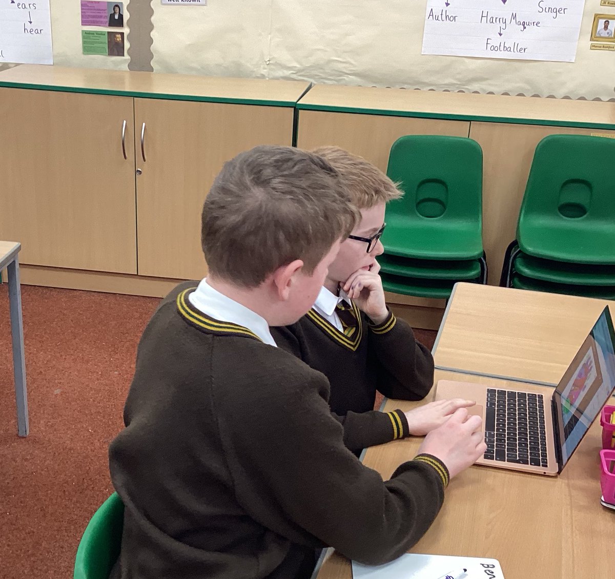 The digital leaders are hard at work deciding the winners of our Internet Safety Day competition! Winners will be announced tomorrow… #stherbertscomputing #InternetSafetyDay