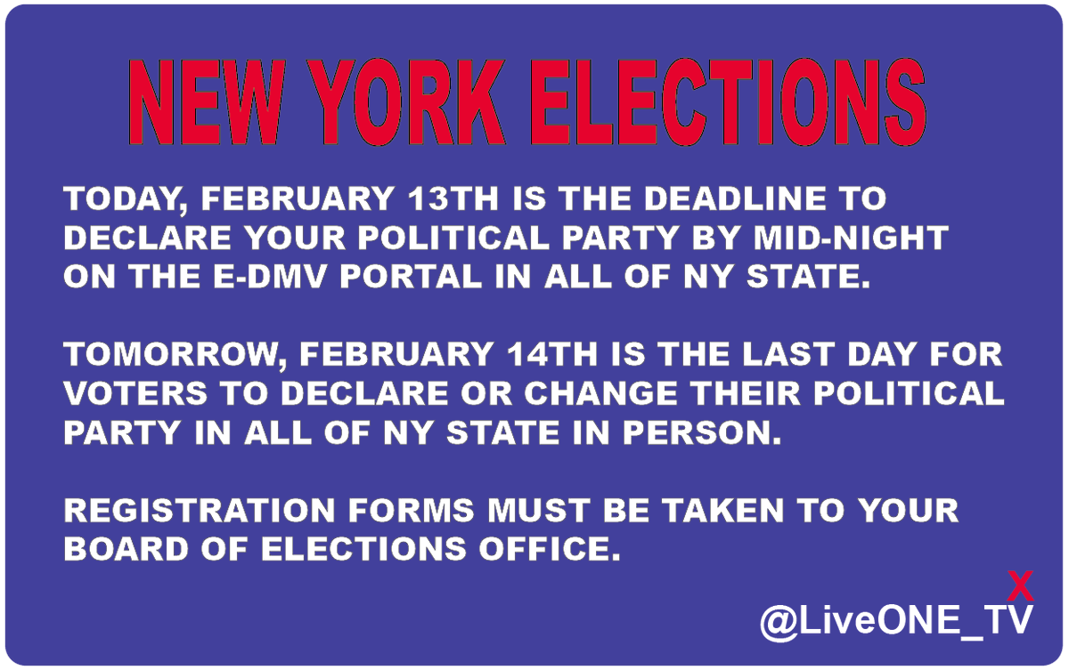 LiveONE_TV's tweet photo. NEW YORK ELECTIONS
@StephsNY @MikeofNewYORK #Focus535 https://t.co/I0iaeFVOJF