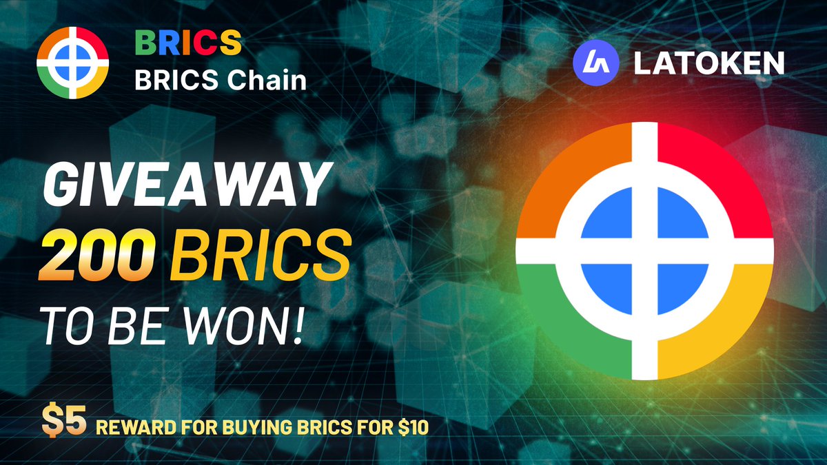 🏆 200 BRICS CHAIN (BRICS) GIVEAWAY on LATOKEN

🔥 400 Winners.
✅ Complete all tasks and qualify for the Airdrop.
📲 Share with 5 Friends and Follow.
⏰ February 13, 2024 - February 20, 2024.
Distribution Date: 18th March, 2024

👉 JOIN GIVEAWAY (go.latoken.com/80ov/b231)