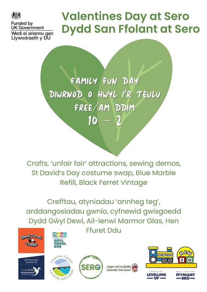 The UNFAIR FUNFAIR is back in town! #ValentinesDay at Sero Carmarthen.
Mae'r UNFAIR FUNFAIR yn ôl yn y dref! #DyddSanFfolant at Sero Caerfyrddin.
sero.org.uk/events/