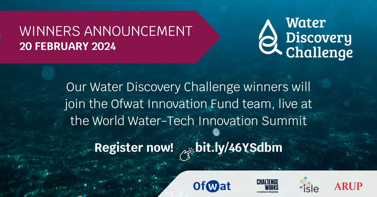 💧Our #WaterDiscoveryChallenge winners will be announced in just 1 week! 🏆 Their innovations aspire to solve the biggest challenges facing the water sector. Join at the #WorldWaterTech Innovation Summit in London: orlo.uk/ZQaLQ #WaterInnovation