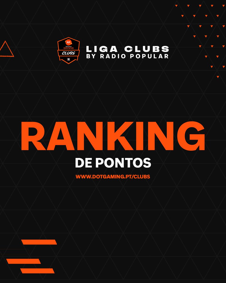 Já está disponível o 𝗥𝗮𝗻𝗸𝗶𝗻𝗴 𝗱𝗲 𝗣𝗼𝗻𝘁𝗼𝘀 referente à 𝗦𝗲𝗮𝘀𝗼𝗻 𝟭. 

Recordar que os 4 + pontuados no final da temporada, garantem acesso à 𝗚𝗿𝗮𝗻𝗱𝗲 𝗙𝗶𝗻𝗮𝗹 𝗙𝗼𝘂𝗿 - 𝗣𝗿𝗲𝘀𝗲𝗻𝗰𝗶𝗮𝗹! 🔥

Consulta aqui ➡️ dotgaming.pt/clubs/table/ra…