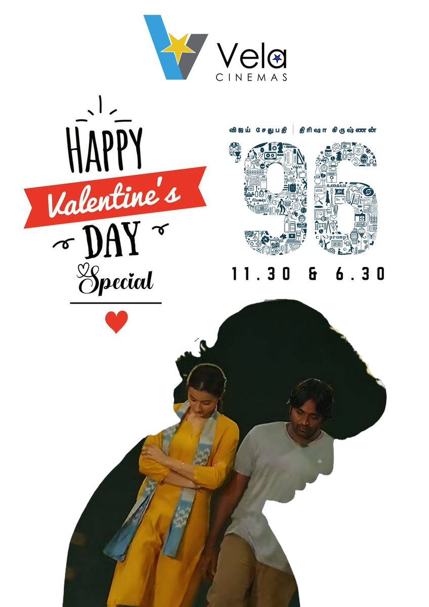 "Turning up the romance this Valentine's Day with a must-watch SPL movie <a href="/VijaySethuOffl/">VijaySethupathi</a> &amp; <a href="/trishtrashers/">Trish</a> #96Movie 🎬💖 Grab your loved ones and get ready for a heartwarming cinematic experience. <a href="/velacinemas/">velacinema</a> #valentinesday2024