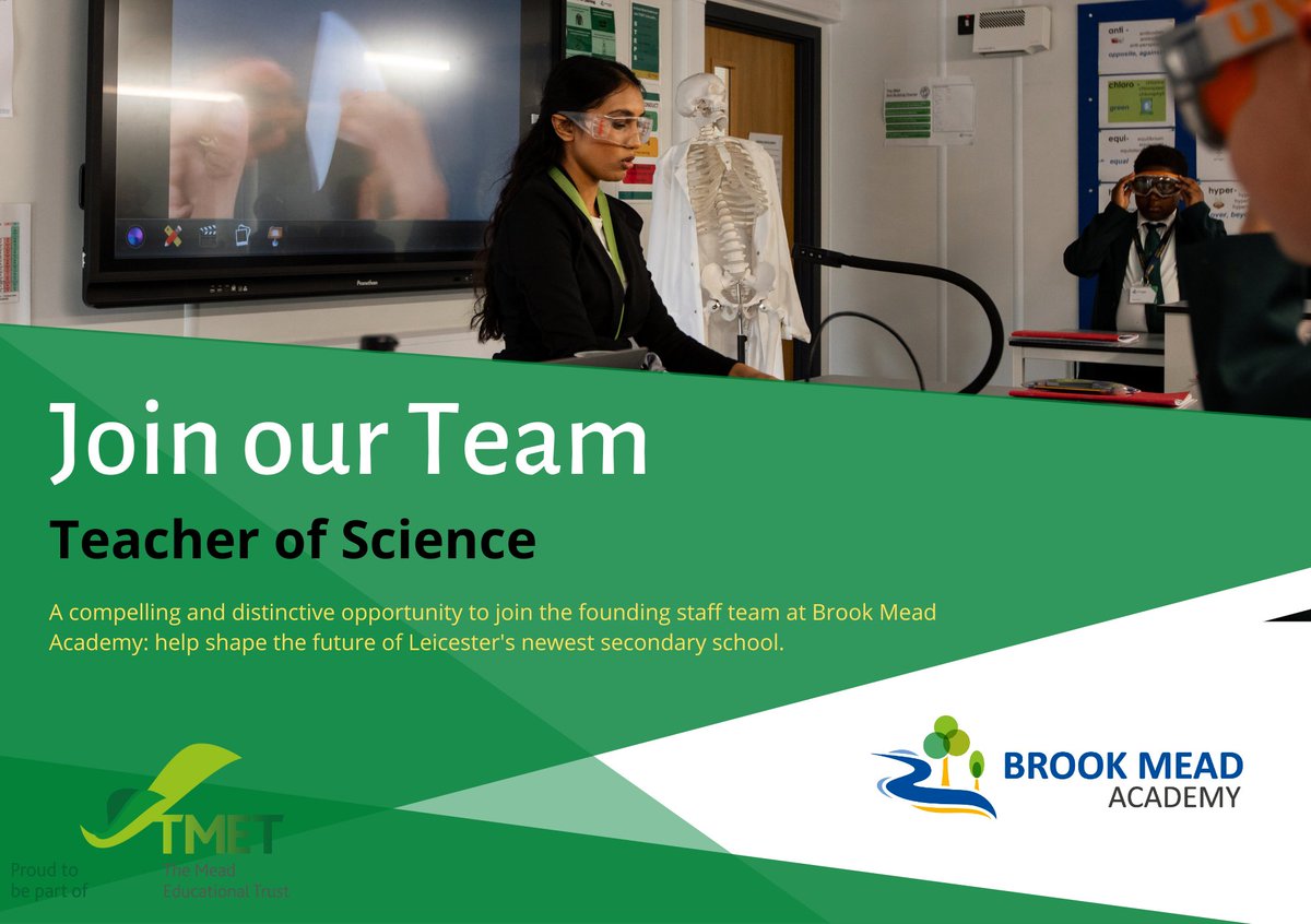 BrookMeadAcad's tweet photo. We have an exciting and unique opportunity at Brook Mead Academy for those who wish to join our growing team. 

Apply now: https://t.co/poahsIH9Lx

#BuildingBetterFutures https://t.co/DIE85q0NVF