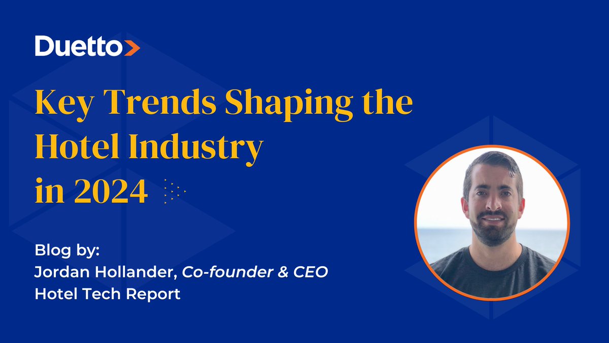 Duetto (@duettocloud) on Twitter photo 🚀J ordan Hollander, CEO, <a href="/hoteltechreport/">Hotel Tech Report</a> shares his industry insights in a blog for Duetto. Check out the 8 key trends for 2024 he shares
👉 bit.ly/49gex2a
#HotelTrends #HotelRevenue #HotelNews 🚀J ordan Hollander, CEO, <a href="/hoteltechreport/">Hotel Tech Report</a> shares his industry insights in a blog for Duetto. Check out the 8 key trends for 2024 he shares
👉 bit.ly/49gex2a
#HotelTrends #HotelRevenue #HotelNews