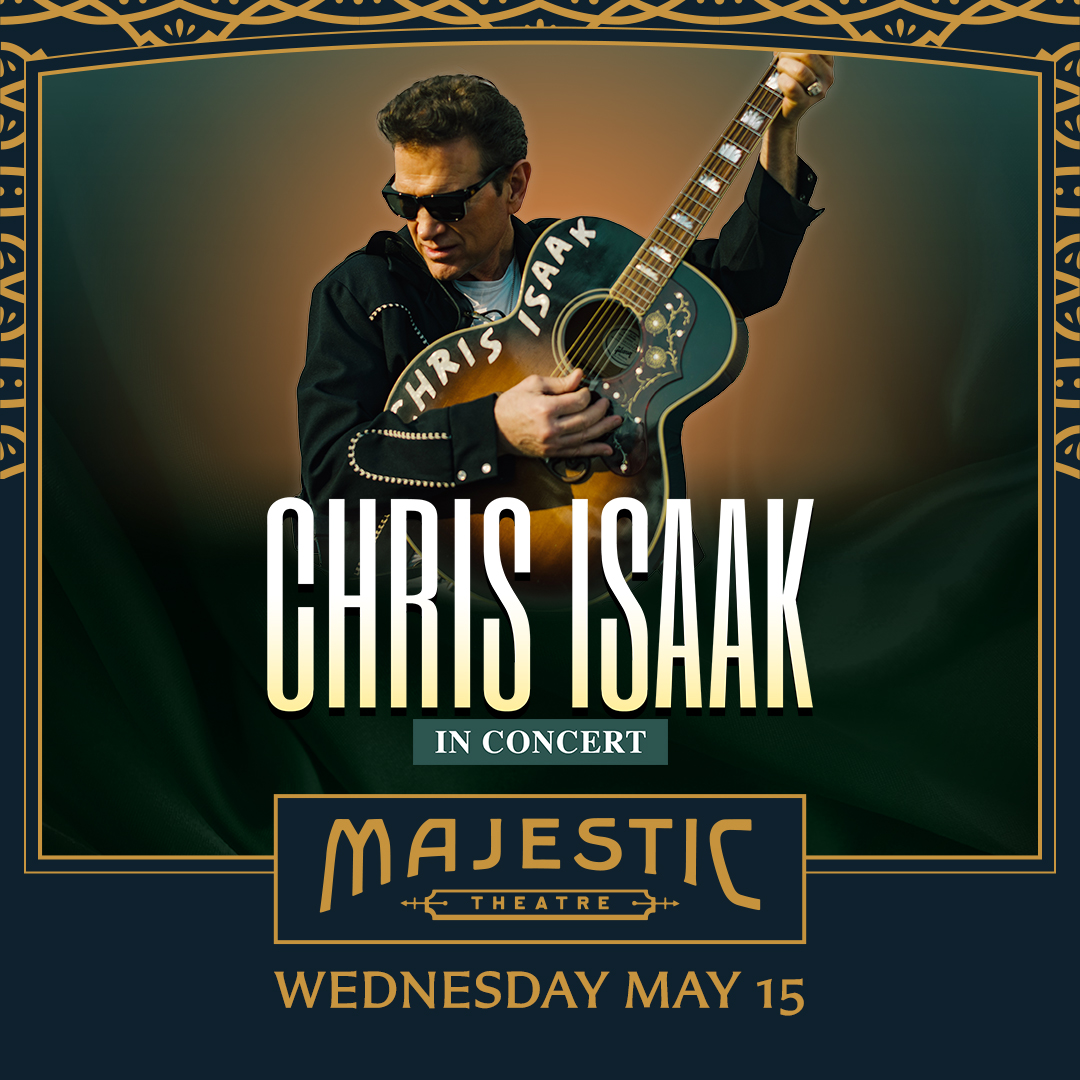 ANNOUNCING: Get ready to rock with Chris Isaak at the Majestic Theatre on Wednesday, May 15th, 2024! Mark your calendars and grab your tickets on Friday, Feb 16th at 10AM! 🎸🎉 Tickets go on sale Friday, Feb 16th at 10AM!🤩 #MajesticEmpire majesticempire.com/events/chris-i…