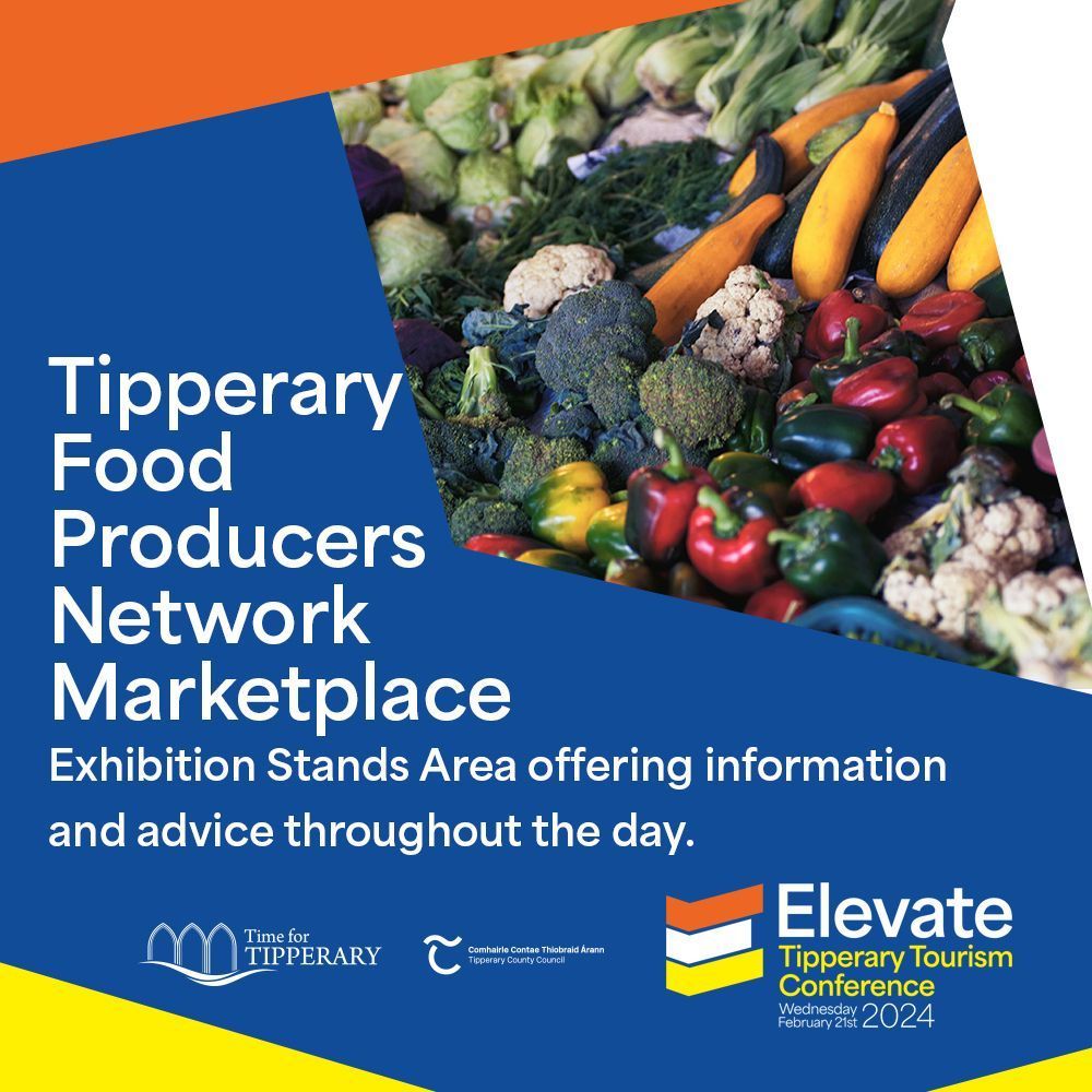 Immerse yourself in the vibrant atmosphere of the Tipperary Food Producers Network Market Place on the day. Connect with local food producers and gain valuable insights into the industry. 🖥 𝐑𝐞𝐠𝐢𝐬𝐭𝐞𝐫 𝐓𝐨𝐝𝐚𝐲 at buff.ly/3wc53Gp