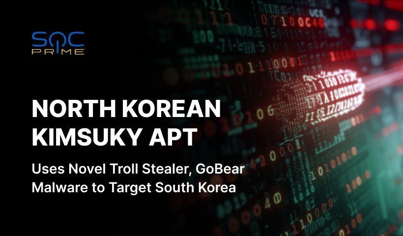North Korean #Kimsuky #APT leverages novel #TrollStealer #malware and #GoBear #backdoor to target organizations in South Korea. Detect associated malicious activity with a set of detection rules in the SOC Prime Platform.
socprime.com/blog/troll-ste…