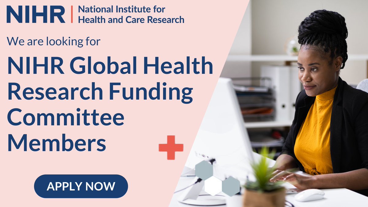 Are you a global health research expert? Apply to be an NIHR #GlobalHealthResearch Funding Committee member. We are particularly interested in receiving applications from LMIC-based researchers. Learn more: nihr.ac.uk/committees/pub…