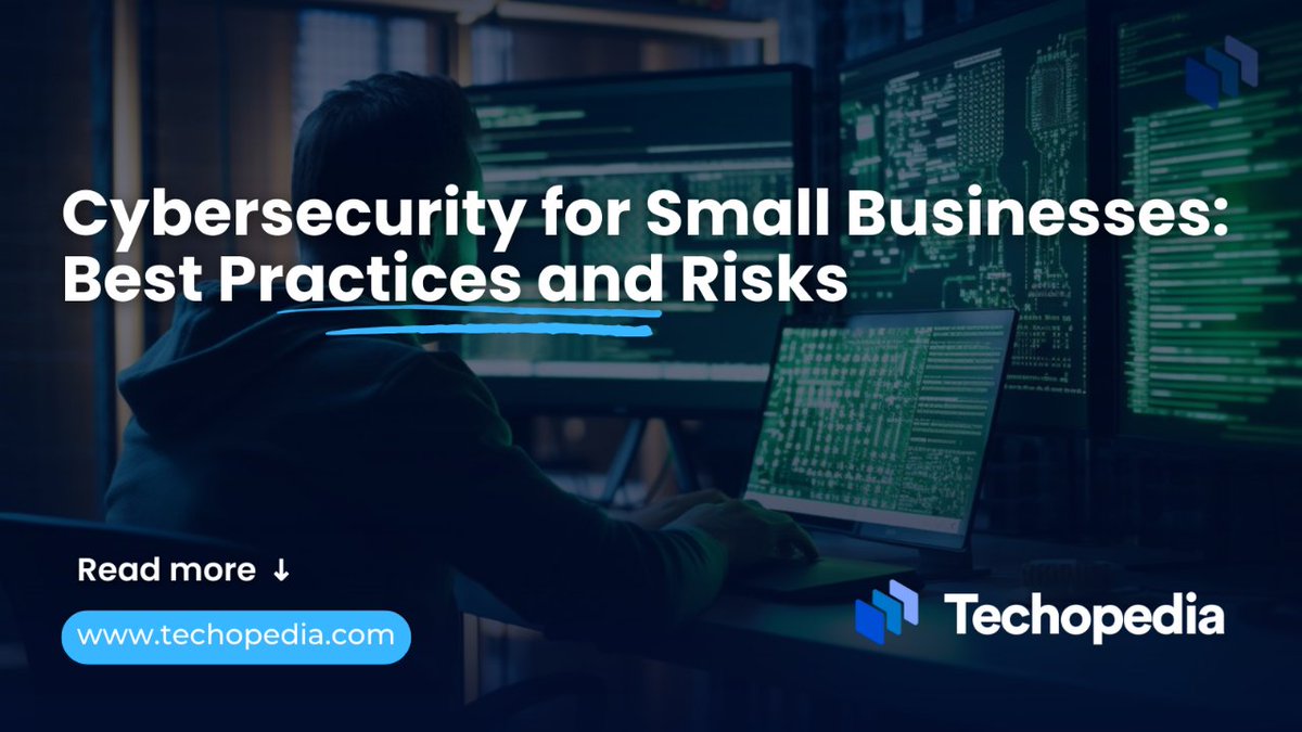 techopedia's tweet image. According to Accenture’s Cybercrime study, nearly 43% of cyberattacks are targeted at small and medium businesses.
Learn more: i.mtr.cool/rxketdltch
#SmallBizSecurity #Cybersecurity #BusinessCyberthreats #SMBProtection #DigitalDefense