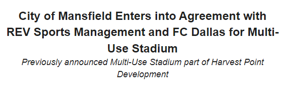 3rdDegreeNet's tweet photo. Did #FCDallas just do a deal for a future North Texas SC stadium? https://t.co/ANImuxX39N