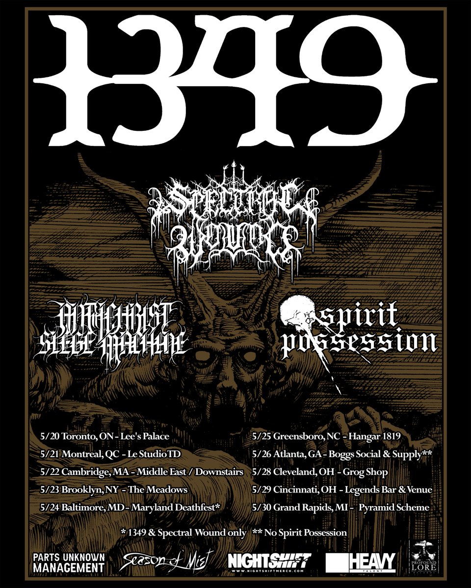 Katy Irizarry // Suspiria PR (@mercyfulkate) on Twitter photo Suspiria PR now welcomes ANTICHRIST SIEGE MACHINE (<a href="/ASMfilth/">Antichrist Siege Machine</a>) to the roster! Catch the band on tour this May with 1349 + Spectral Wound. More news coming very soon....! Suspiria PR now welcomes ANTICHRIST SIEGE MACHINE (<a href="/ASMfilth/">Antichrist Siege Machine</a>) to the roster! Catch the band on tour this May with 1349 + Spectral Wound. More news coming very soon....!