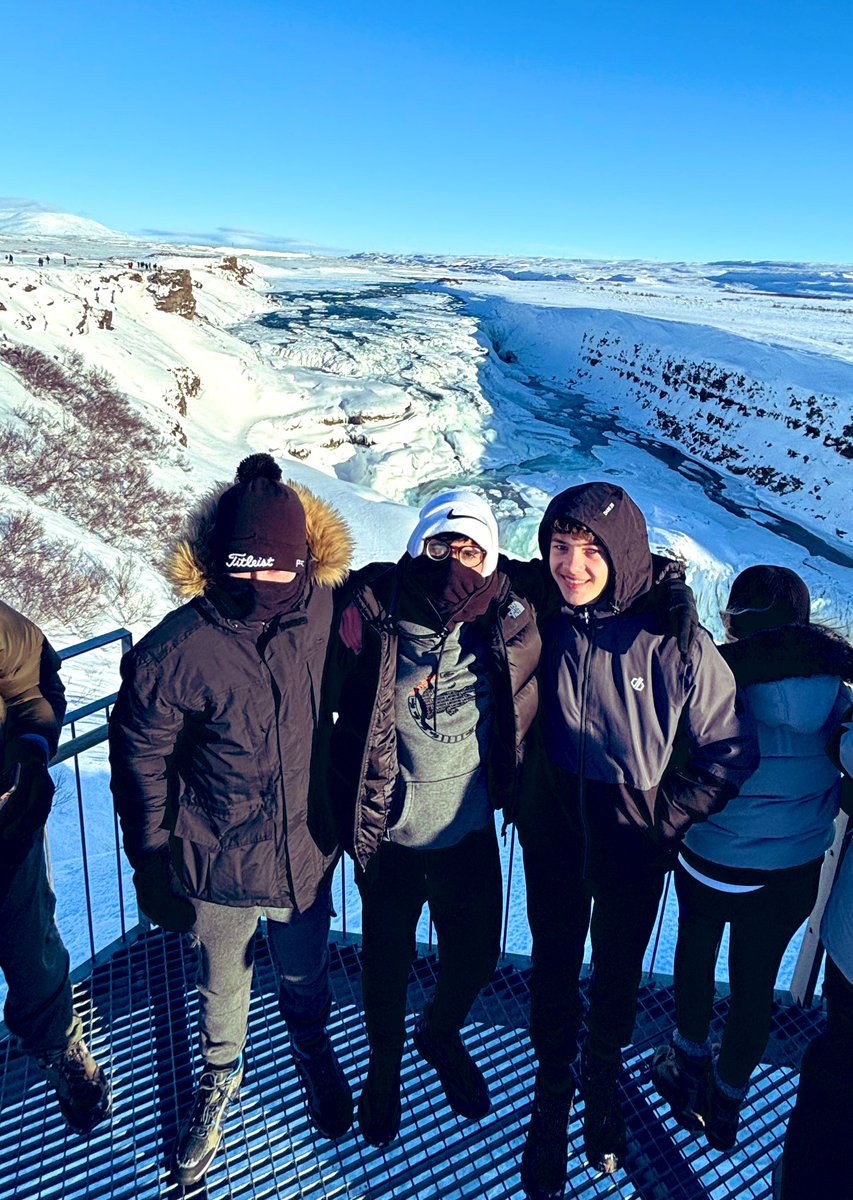BohuntH's tweet image. Literally chilling at the top of Gullfoss waterfall! #BHIceland2024 #Gullfoss #Waterfall