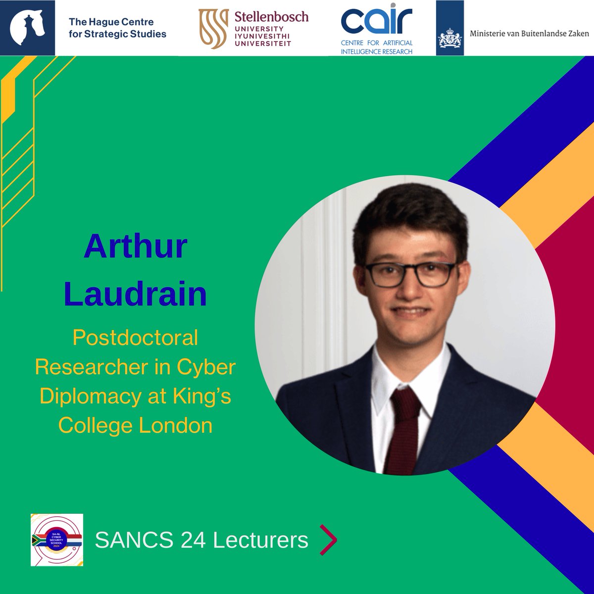 SANCS26's tweet photo. 📢 More speaker announcements! We are happy to announce that @APB_Laudrain, a Postdoctoral Researcher at @KingsCollegeLon & Strategic Analyst at @hcssnl will be lecturing at #SANCS24! Read the slides to find out about his expertise and what he will be lecturing on. https://t.co/2DHiJBtlfR