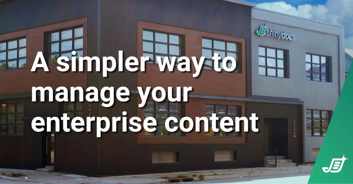 Shinydocs's tweet image. At Shinydocs, we know there&apos;s a simpler way to manage your #enterprisecontent. ✨

There is a better way. Our mission is simple: help customers put content under management to protect their data, govern their files, and make data easy to find and use by everyone.