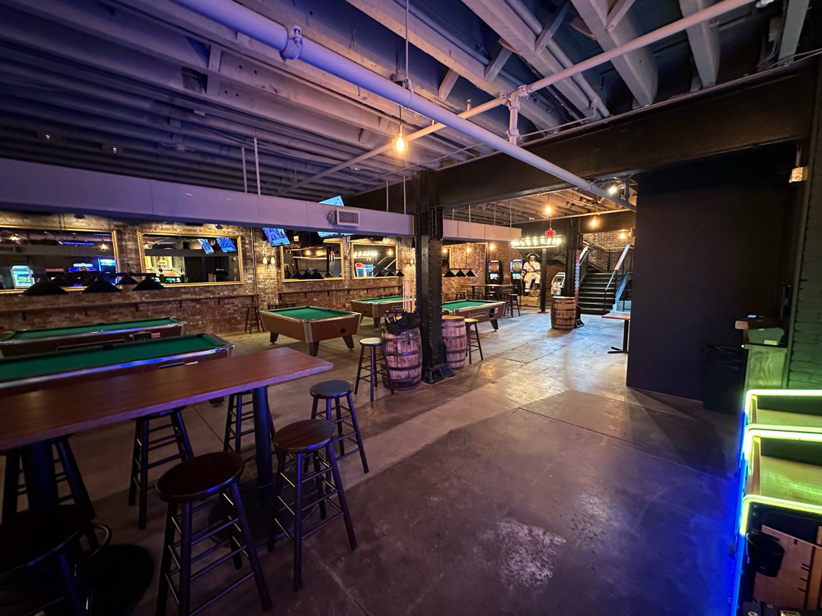 Quick look at our newly opened lower level at our Downtown Indy Brothers Bar.  Includes pool tables, games, a full bar, tables, restrooms and plenty of more space to socialize.  We also made our main floor patio all weather with a new louver ceiling to let light in/cold out.