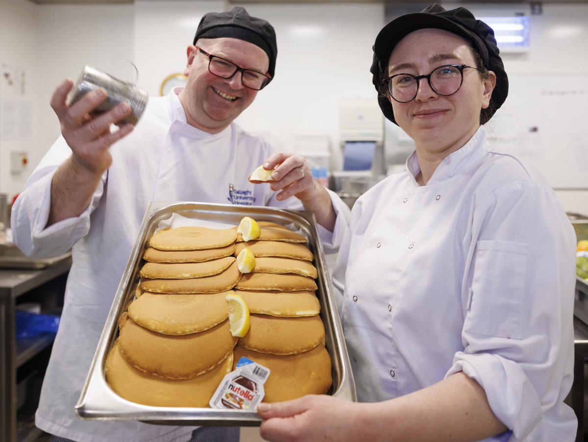 Thank you to our colleagues, including Graham & Sarah in catering who made sure patient & staff all had pancakes today! #TUHWorkingTogether