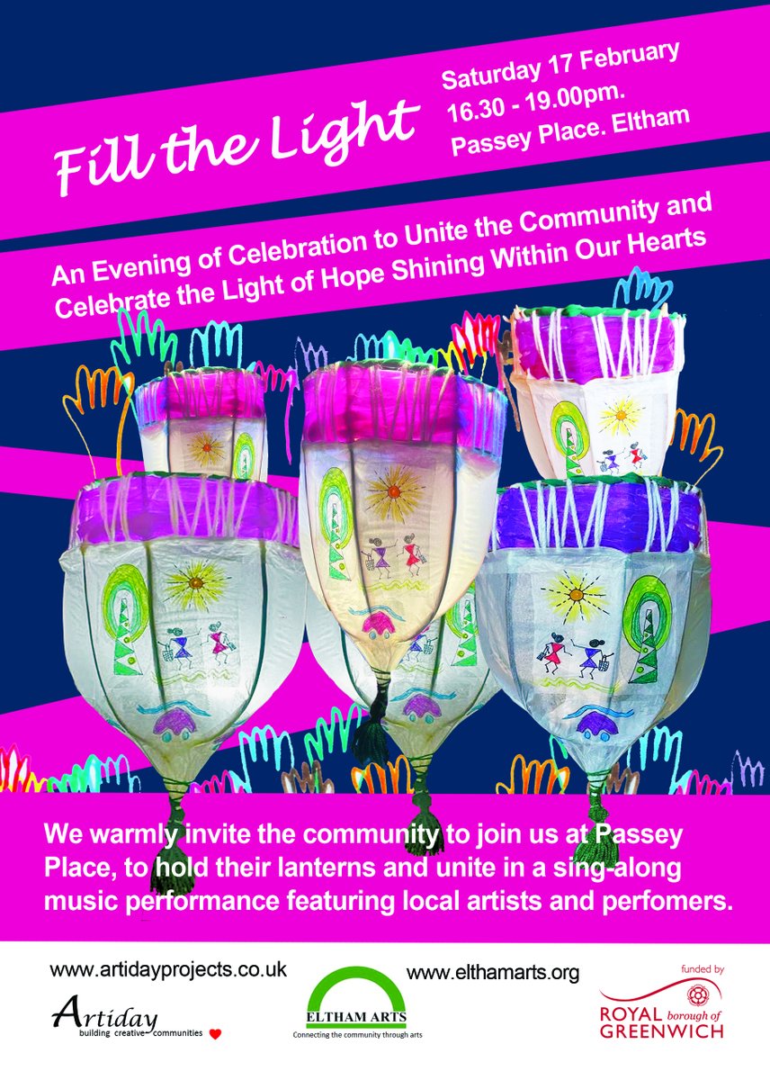 ElthamArts's tweet photo. Psst! Guess who'll be playing live (free!) music at #FillTheLight next Sat (17 Feb) in #Eltham?
It's only:
• @GillyWood (2 folk & country duos combined)
• Tony Tang (@tanga42649239) (vocalist & ukulele)
• @makeanoisechoir (musical theatre hits)
Join us from 16.30! 🤠🎸🎶🪕 https://t.co/Dnf9u8MXud