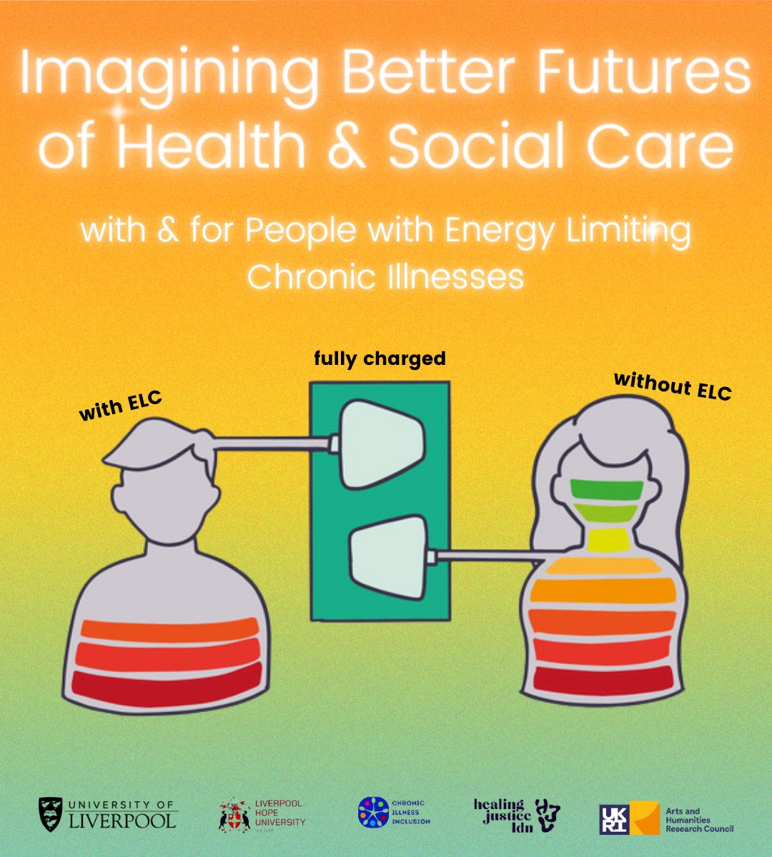 Imagining Better Futures of Health &amp; Social Care with &amp; for People with Energy Limiting Chronic Illnesses

🟡Are you a healthcare professional interested in providing more effective support for women &amp; marginalised genders with ELC/I?
Take part: bit.ly/3UyBXLE