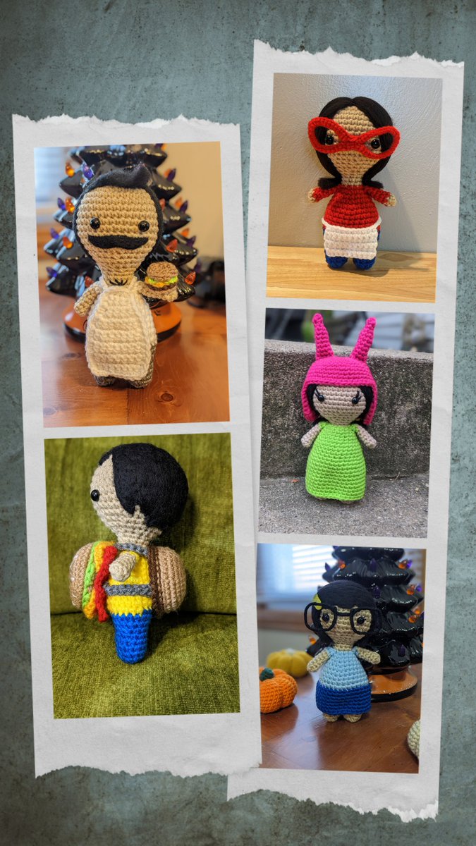 crochetmagick's tweet photo. All the Bob's burgers characters I've made so far.

#bobsburgers #tvshow #fanart #animated #movie #Amigurumi #crochet #crochetmagickbywendy #dolls #comedy #funny https://t.co/YAcTQmeMXZ