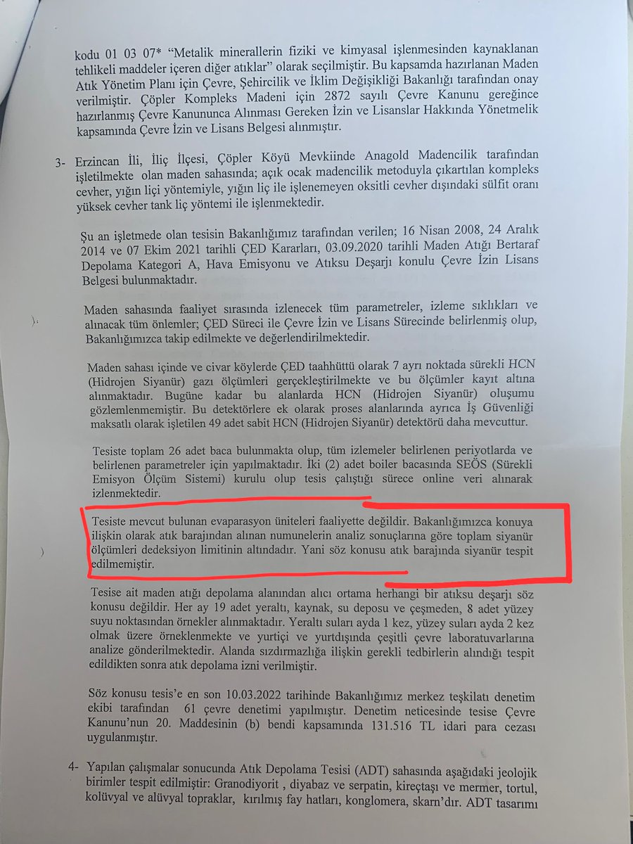 REZALETİ GÖRÜN!

Dönemin Bakanı Murat Kurum, İYİ Parti'nin verdiği soru önergesine verdiği cevapta "siyanür tespit edilmemiştir" demiş!

Halbuki bugün #Erzincan İliç'te siyanür faciası meydana geldi. Bu şahıs şuan İstanbul Büyükşehir Belediye Başkan Adayı!

Yazıklar olsun!