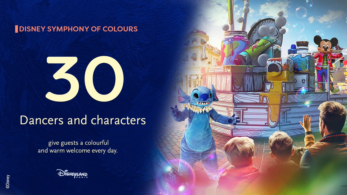 Enjoy a colourful, musical experience in a new, energy-packed daytime show: A Million Splashes of Colour! ➡️More info: disneylandparis-news.com/en/spectacular…