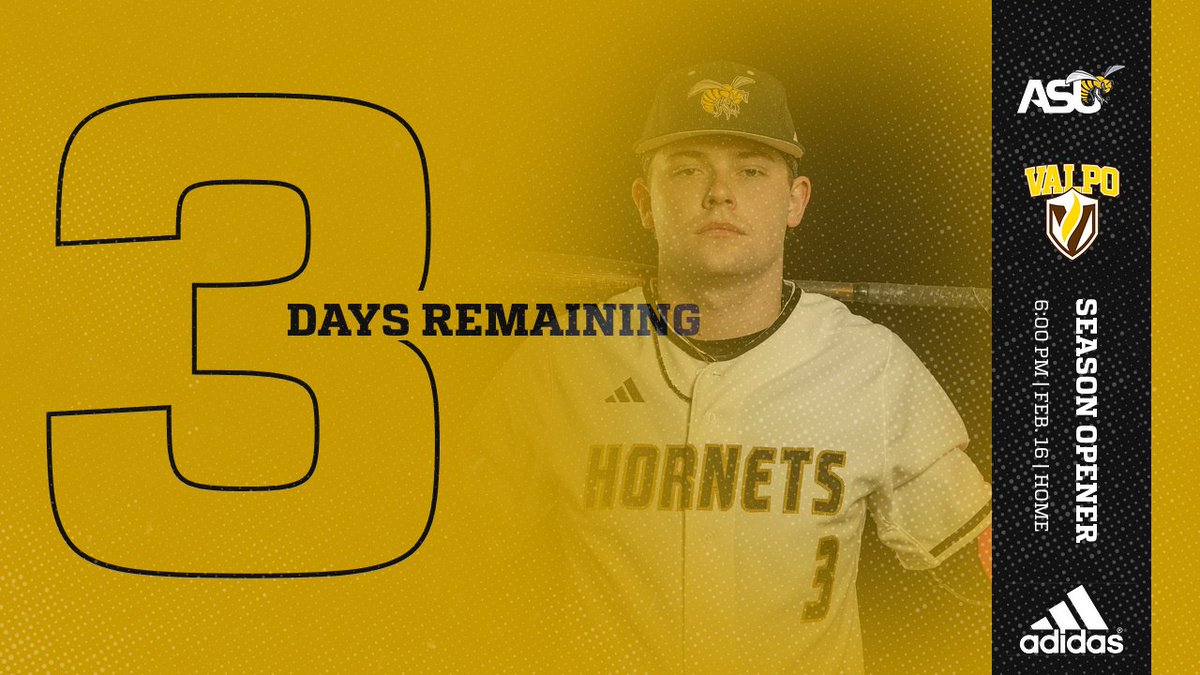 The 2024⚾️ season starts in 3 days! First pitch Feb. 16th at 6 pm. See you there! 🆚@ValpoBaseball 📍 Wheeler-Watkins BSB Complex ⚾️ Schedule: tinyurl.com/43b3yu7z 🎟️tinyurl.com/yhpnr53n @BamaStateSports #SWARMAS1