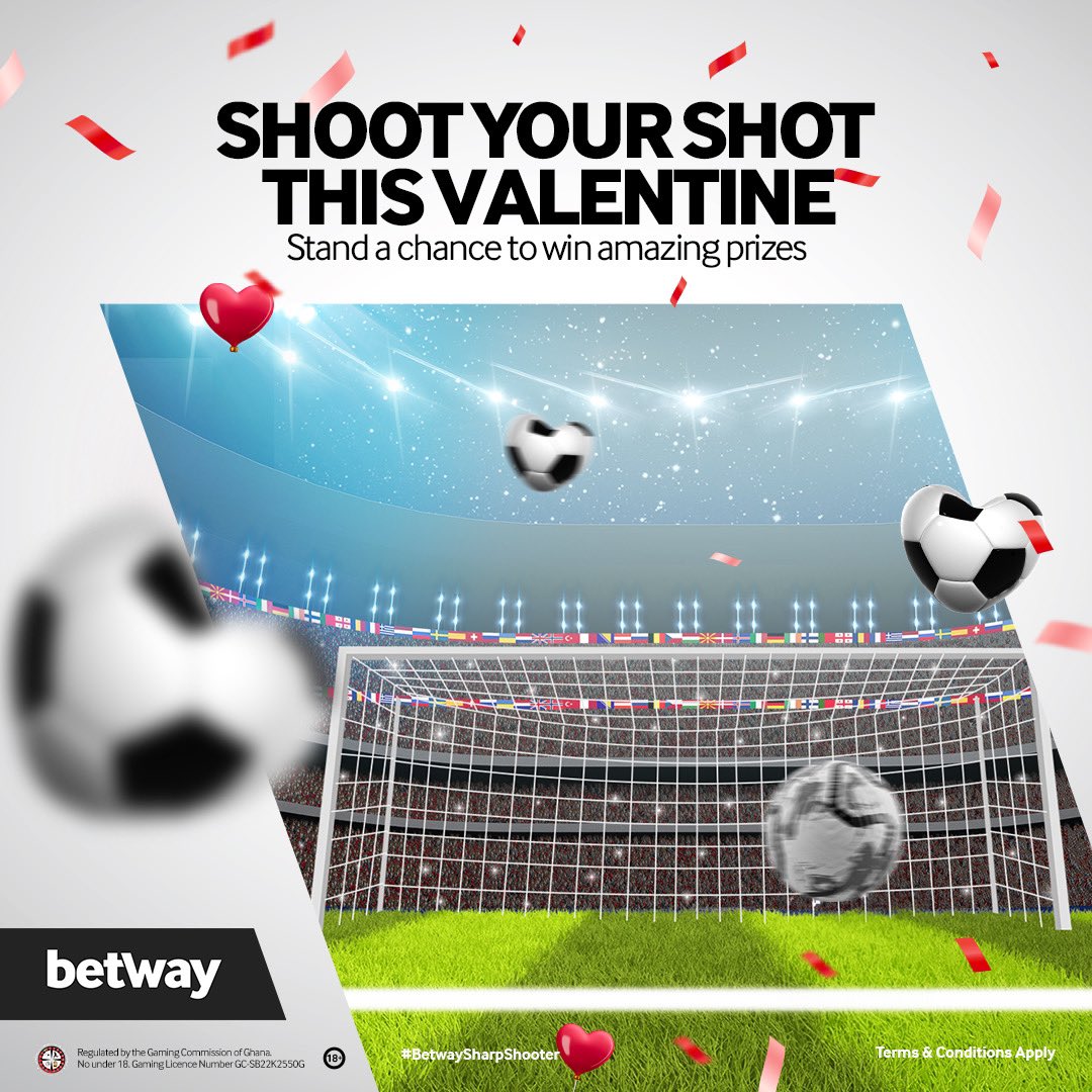 If you could surprise your crush on Valentine’s Day what would you do 😍? Place a bet on any UCL game tonight, share your slip, with the tag #BetwaySharpShooter and stand a chance of winning a valentine package from us.