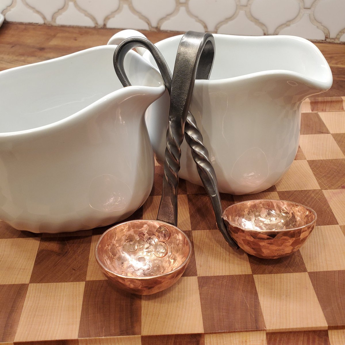 SpringhillForge's tweet photo. I made a couple gravy and sauce ladles! These hold about 1/4 cup https://t.co/nY6RPb0wEf
