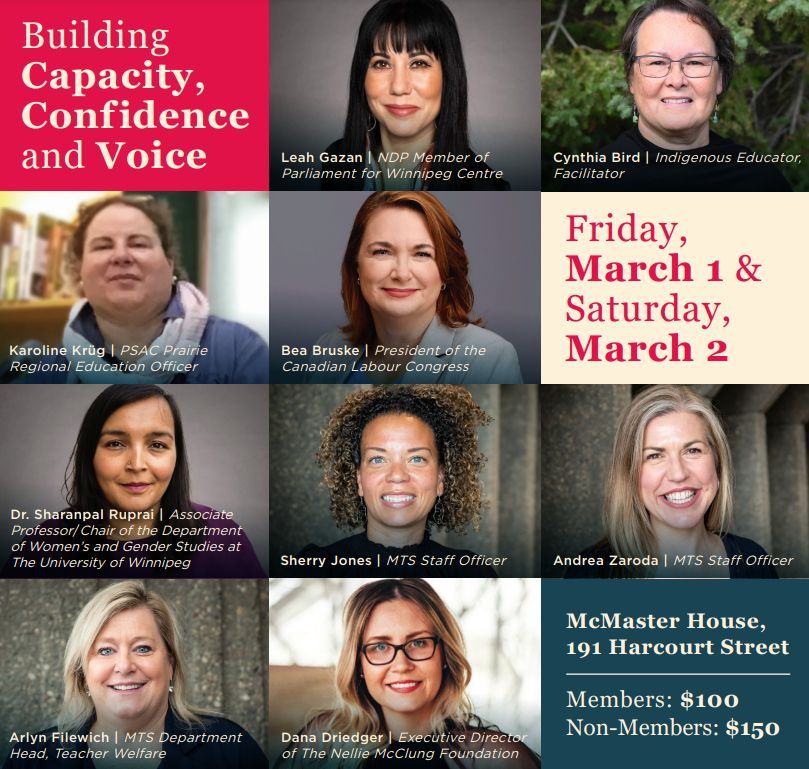 The MTS Women and Leadership Symposium brings women and gender diverse members together to network, dialogue, collaborate and learn from each other. It runs Friday, March 1, 2024 to Saturday, March 2, 2024. Conference fee: $100 (members) $150 (non-members) buff.ly/3SFAvpu