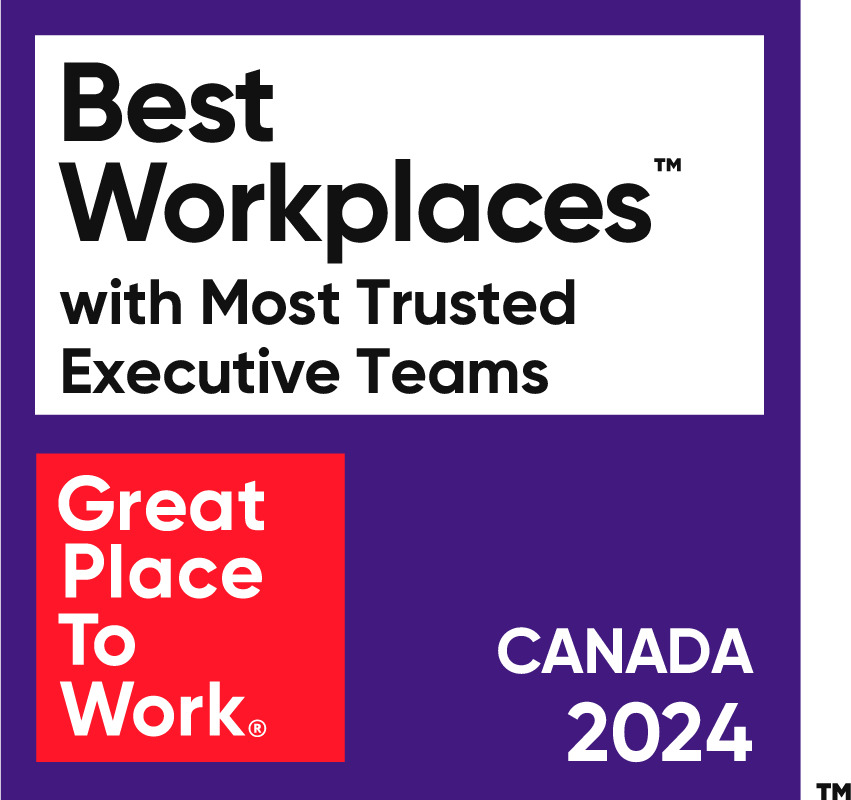 Great Place to Work named us a Best Workplace with Most Trusted Executive Teams, recognizing our people’s trust in leadership’s effectiveness. Thank you, @GPTW_Canada!