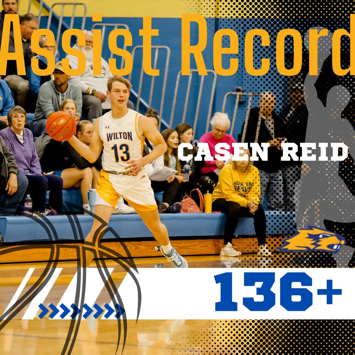 CoachGrunder's tweet photo. With last night's game, Casen Reid has set the single-season assist record with 136+. The epitome of an unselfish player who cares more about the success of his teammates than his own. Really embodies our theme this year of We over Me.  @CasenReid #WEoverMe #BenchGang #GoBeavers https://t.co/WaAnbQt2gm