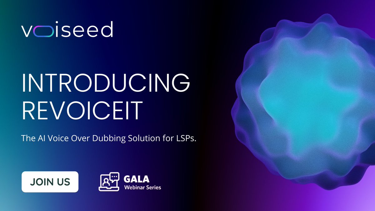VOISEED_AI's tweet photo. ⏰ The countdown is on!
Make sure you're set for our upcoming webinar, register now! https://t.co/y9GOFYgteO
#voiseed #revoiceit @GALA_Global #AI #LSP https://t.co/xX6Y7cwCgp