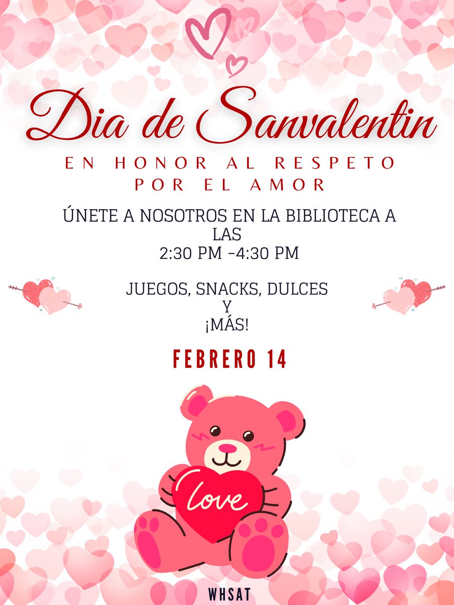 Tomorrow the library transforms into a haven of Valentine’s cheer! Join us for heart-melting treats, candy, games, dancing and more ❤️ ✨