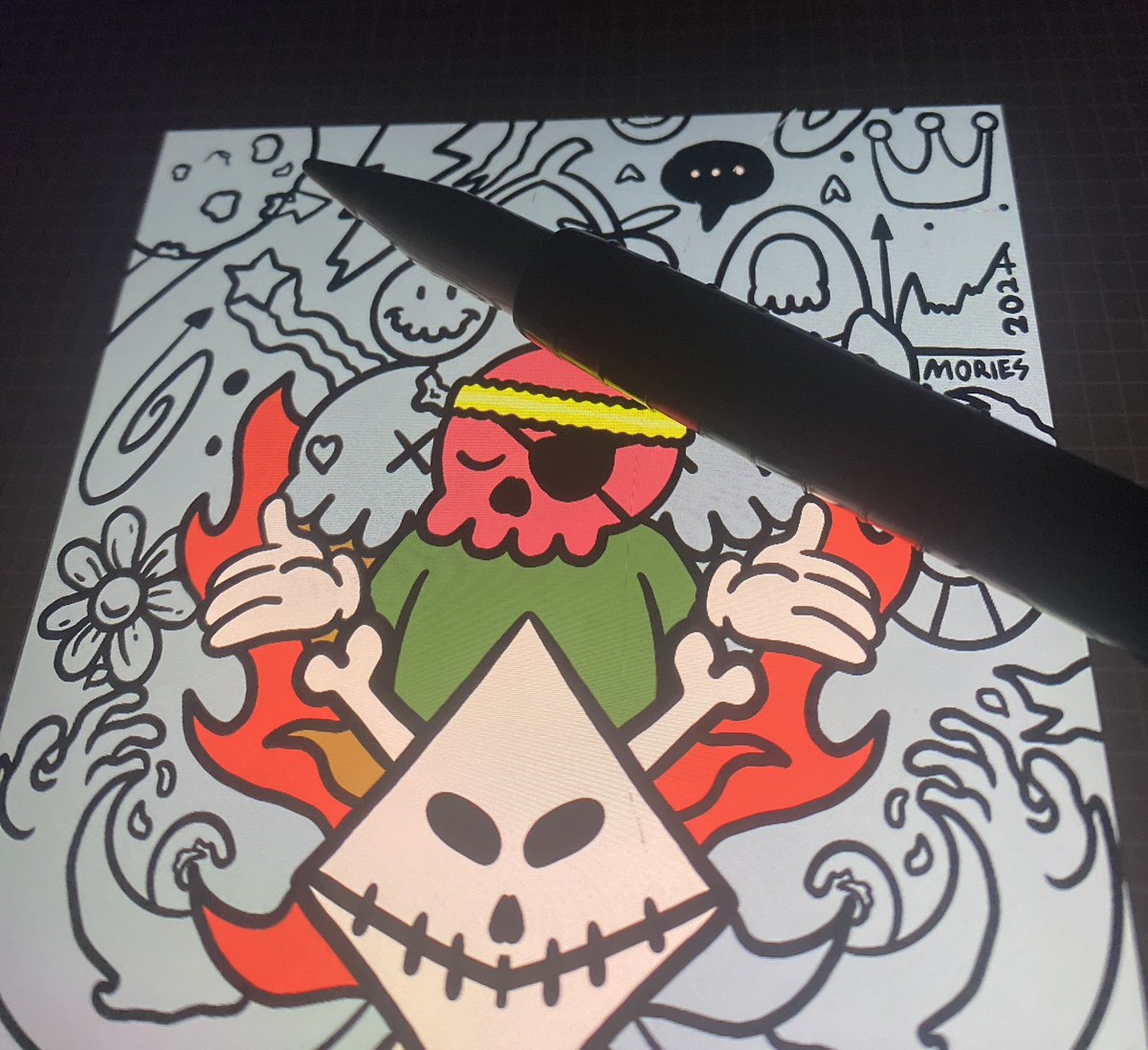 Welcome to  <a href="/the_mories/">The Mories 💀</a>  Famories. we going to the top!. Wip Doodle first 🥰 #famorie #eth