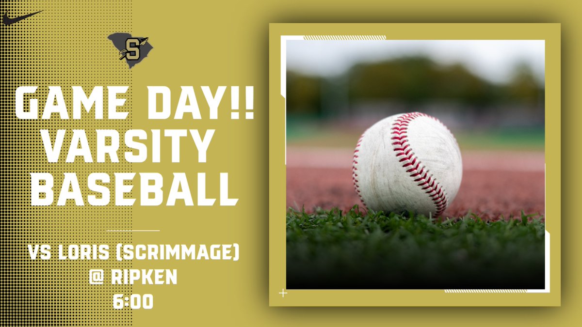 ⚾️ scrimmage vs Loris has been moved to Ripken at 6:00 tonight! #GoldBlooded