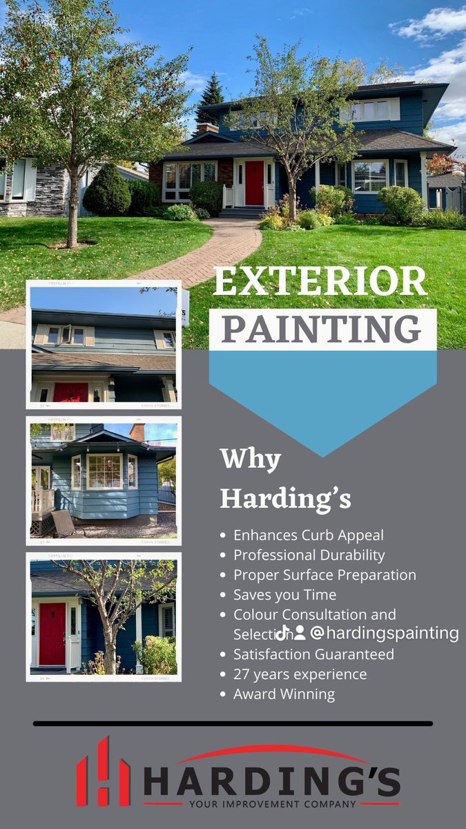 TeamHardings's tweet photo. As exterior painting season draws near, don’t wait until the last leaf falls to book your project! Beat the Rush:Secure your spot before our calendar fills up!Quality Guaranteed:Enjoy the peace of mind that comes with Harding’s
#ExteriorPainting #HomeMakeover  #ProfessionalPaint https://t.co/BRnxKyOGCE