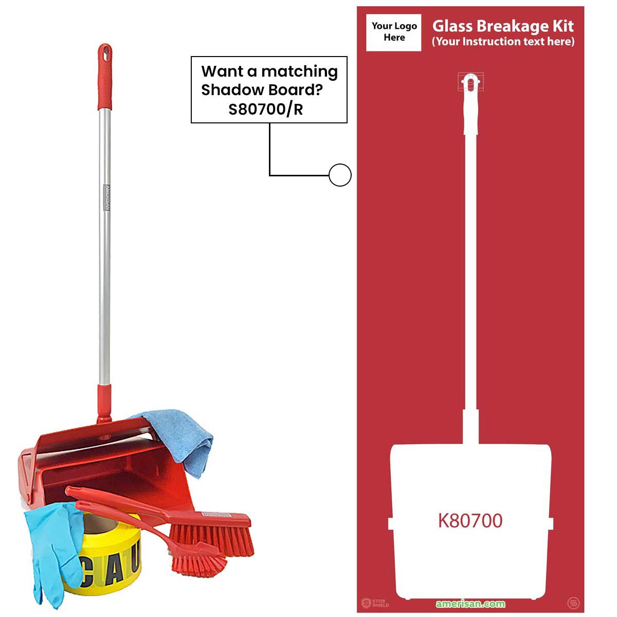 The perfect match to clean up broken glass.
Safe, efficient, and hygienic. 
Glass Clean-up Kit + Shadow board. 

amerisan.com/shop-by-catego…

#shadowboard #hygiene #foodindustry