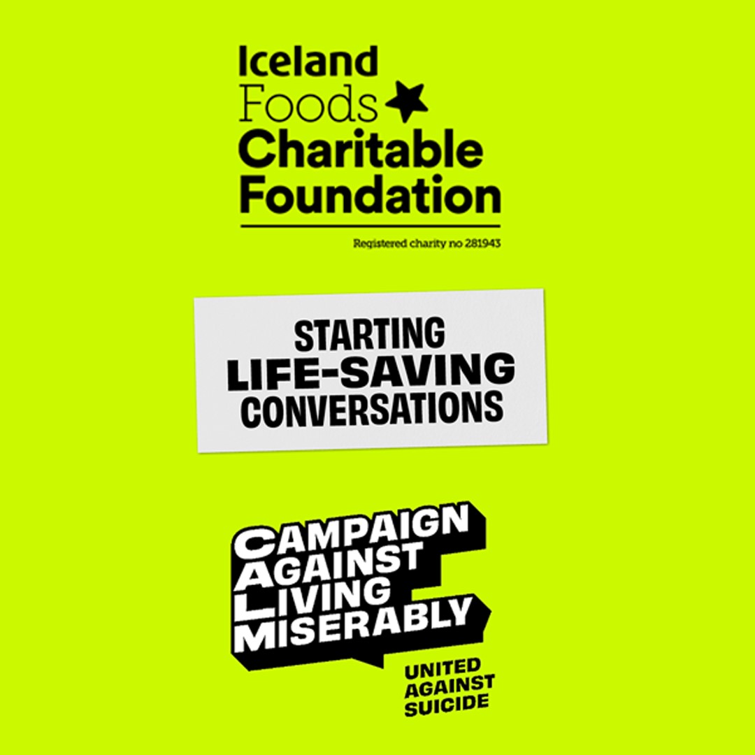 IcelandCharity's tweet photo. We're excited to announce our 2024 Charity Partner of the Year is Campaign Against Living Miserably @theCALMzone
Together we'll help to unite against suicide &amp; #BreakTheIce by starting 5M life-saving conversations to help ensure that more people than ever are encouraged to stay https://t.co/nqorc2niiM