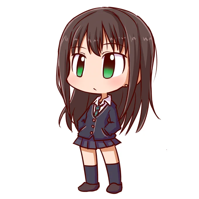 らくがきで適当に女の子描いてたらラフの段階で「しぶりん?」って言われたのでしぶりんも描いてみた。色塗ると全然違うけどね