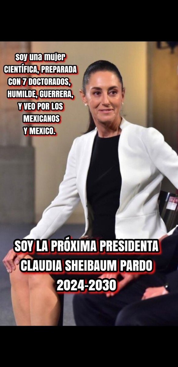 Vamos a seguirnos, hagamos una red poderosa y APOYEMOS con todo a   #ClaudiaPresidenta2024 Sigue a todos los que den 🔄 y ❤