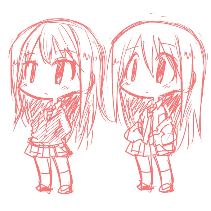 らくがきで適当に女の子描いてたらラフの段階で「しぶりん?」って言われたのでしぶりんも描いてみた。色塗ると全然違うけどね