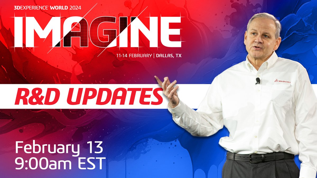 SOLIDWORKS's tweet photo. Explore the Future of Design with SOLIDWORKS CEO Manish Kumar and product management where they will be revealing cutting-edge design and collaboration tools. If you are in Dallas, come to Hall A @10:45am CST or join us via #SWLive!  #3DXW24 https://t.co/wFj5FDdMlF https://t.co/tcVNP4pjsa