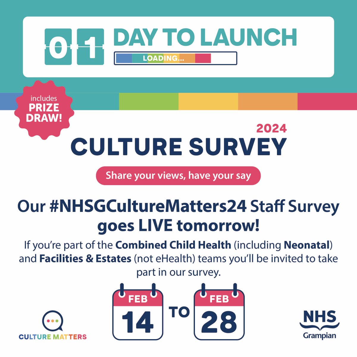 Grampian We Care (@grampianwecare) on Twitter photo 📢Our #NHSGCultureMatters24 Staff Survey goes LIVE tomorrow!
If you are part of Combined Child Health& Facilities & Estates then you will be invited to Share Your Views & Have Your Say! <a href="/AlisonEvison/">Alison Evison</a> <a href="/tomrpower/">Tom Power</a> <a href="/JasonNicol_GenQ/">Jason Nicol</a> <a href="/chantalmwood/">ChantalMWood</a> <a href="/dean_murch/">Dean Murch MBE</a> <a href="/LKluzniak/">Laura Kluzniak</a> <a href="/NHSGrampian/">NHS Grampian</a> 📢Our #NHSGCultureMatters24 Staff Survey goes LIVE tomorrow!
If you are part of Combined Child Health& Facilities & Estates then you will be invited to Share Your Views & Have Your Say! <a href="/AlisonEvison/">Alison Evison</a> <a href="/tomrpower/">Tom Power</a> <a href="/JasonNicol_GenQ/">Jason Nicol</a> <a href="/chantalmwood/">ChantalMWood</a> <a href="/dean_murch/">Dean Murch MBE</a> <a href="/LKluzniak/">Laura Kluzniak</a> <a href="/NHSGrampian/">NHS Grampian</a>