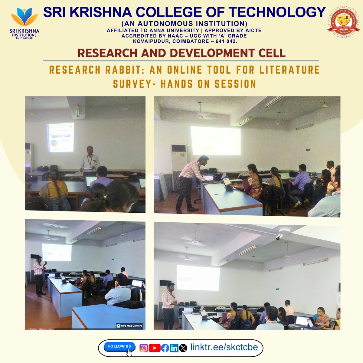 skct__official's tweet image. 📚 Explore Research Rabbit: A Time-Saving Tool!

Our R&amp;amp;D cell hosted a hands-on session led by Dr. Arun Kumar P on 10.02.2024 at the Digital Library. Discover relevant scholarly papers, save time, and uncover trends with Research Rabbit! 🐇✨ #ResearchRabbit #TimeSaver 📝🔍