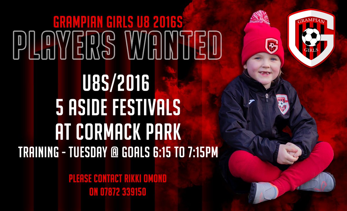 Our U8s (2016s) are looking to add some players to their current squad! ⚽️
Training-Tuesday nights 6:15pm-7:15pm at Goals.
5 a-side festivals at Cormack Park on Sundays!

If interested please contact Rikki Omond:07872339150
⚽️❤️🖤
<a href="/Jax_Mc_Media/">Jax Mc Media</a> 
<a href="/Jax_Noticeboard/">Jax Mc Media Noticeboard</a>