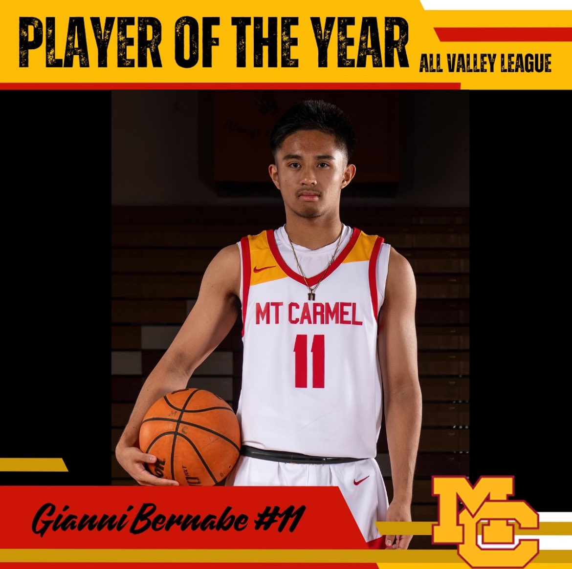 MC_baseline's tweet image. Congratulations to Gianni Bernabe for being named Valley League Player of the Year. The senior guard averaged 14.0 PTS, 5.0 AST, 2.2 STL in league play and has come up huge for the Sundevils time and time again.