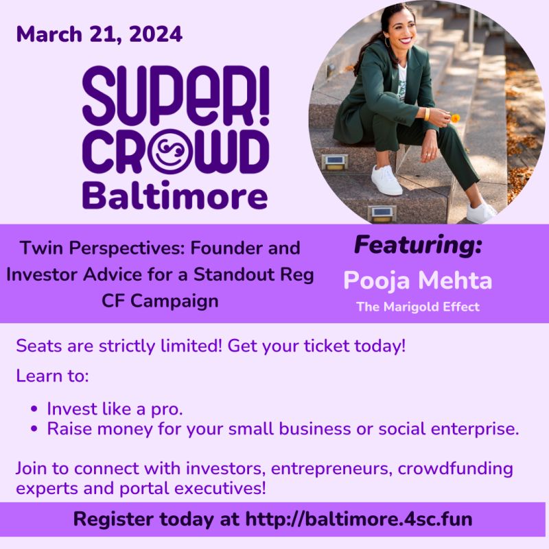 marigoldeffect's tweet image. We're excited to announce our presentation at #SuperCrowdBaltimore on March 21, 2024. 
thesupercrowd.com/supercrowdbalt…

#ImpactInvesting #Fundraising #InclusiveCapital